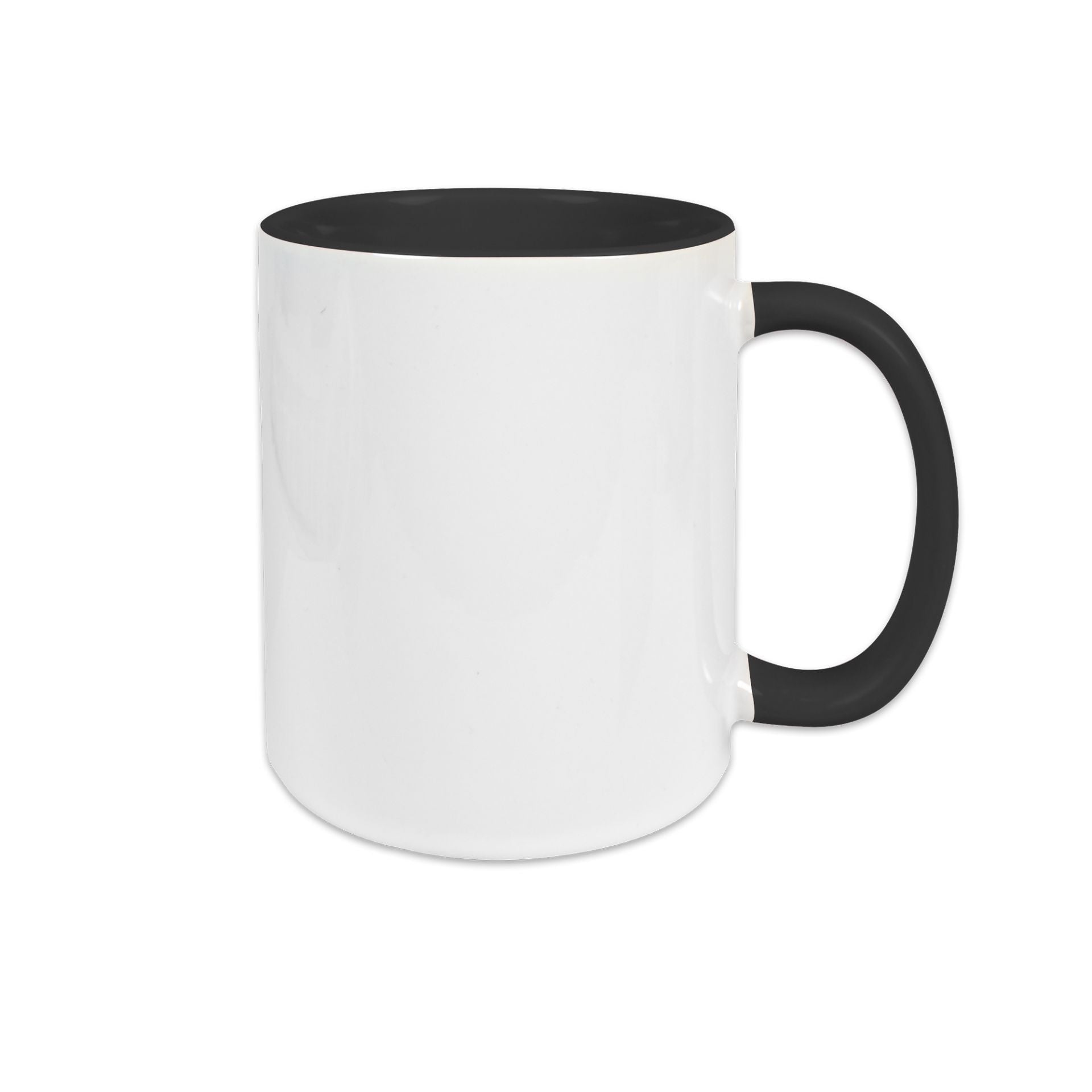 Keramiktasse TWO TONES HANDLE 11oz Sublistar Coating  schwarz