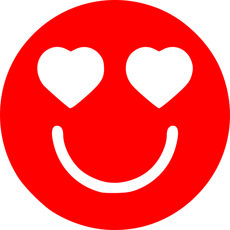 Aufkleber Smiley Herz Love