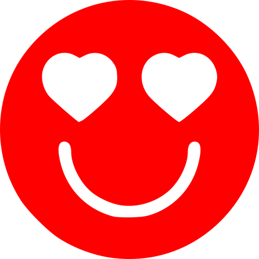 Aufkleber Smiley Herz Love