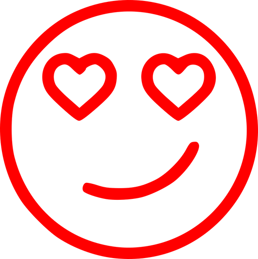Aufkleber Smiley Herz Love