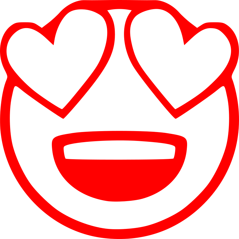 Aufkleber Smiley Herz Love