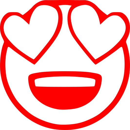 Aufkleber Smiley Herz Love