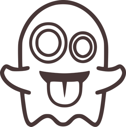 Aufkleber Smiley Gespenst