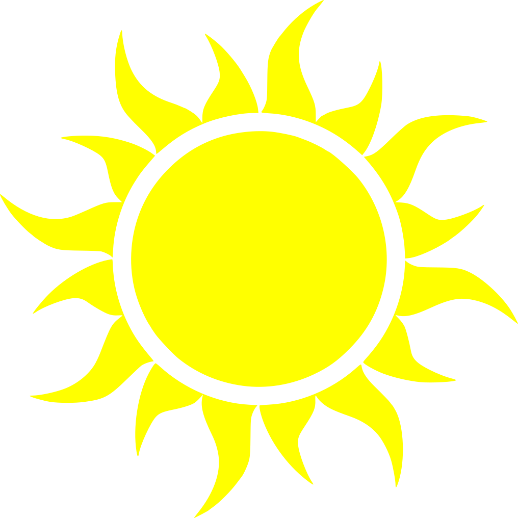 Aufkleber Vinylfolie Sonne