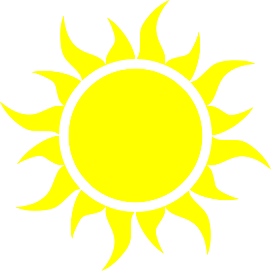 Aufkleber Vinylfolie Sonne