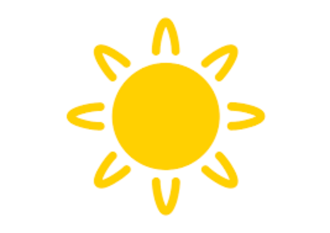 Aufkleber Vinylfolie Sonne
