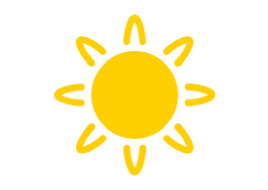 Aufkleber Vinylfolie Sonne