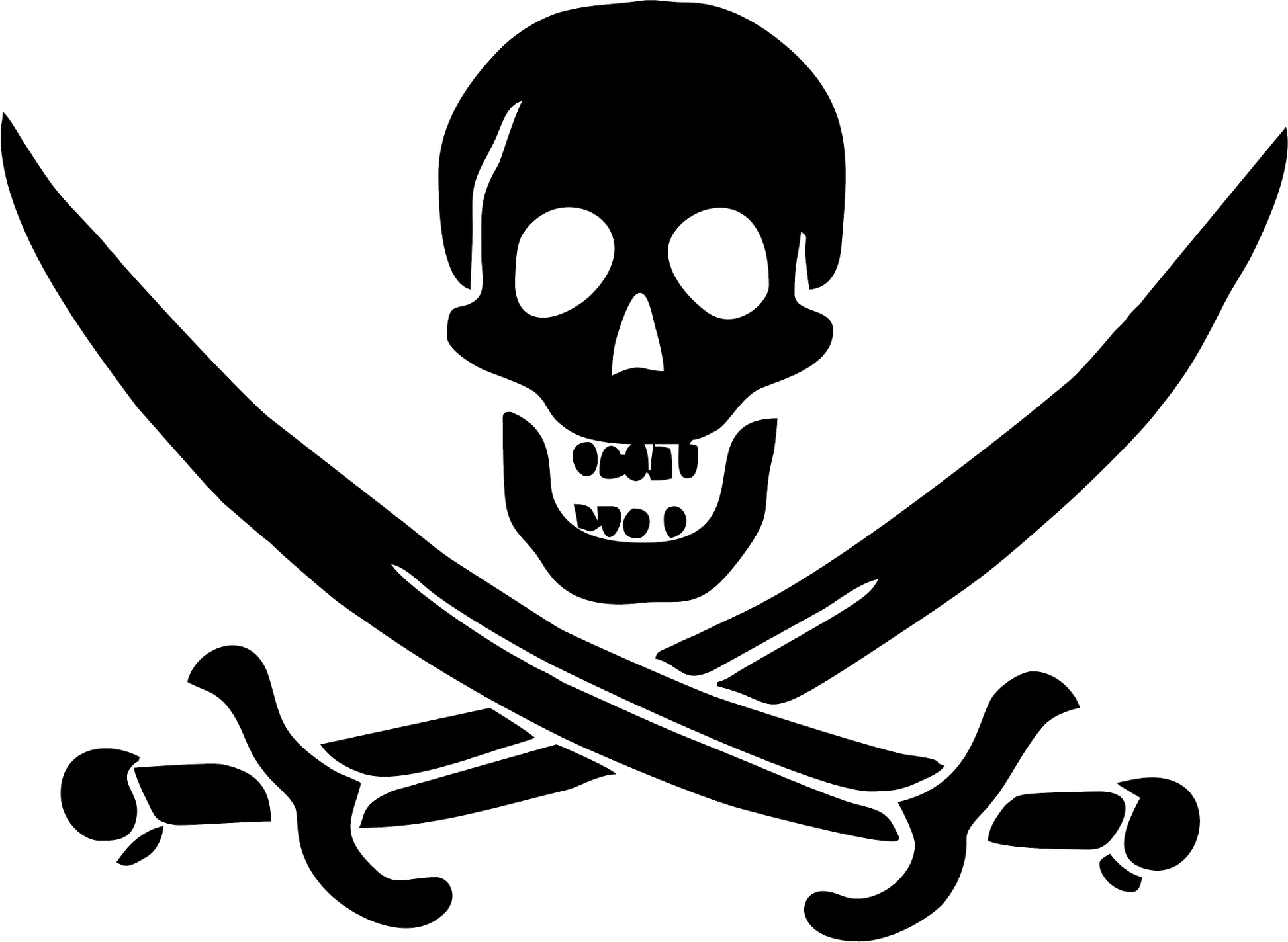 Aufkleber Vinylfolie Totenkopf mit Schwerter