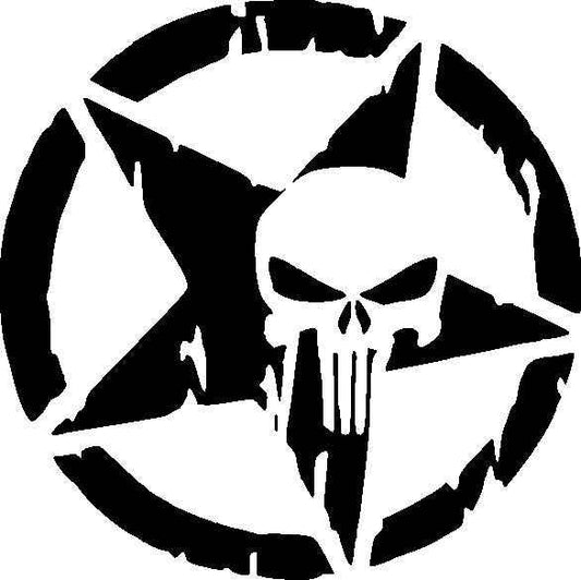 Aufkleber Vinylfolie US Army Skull
