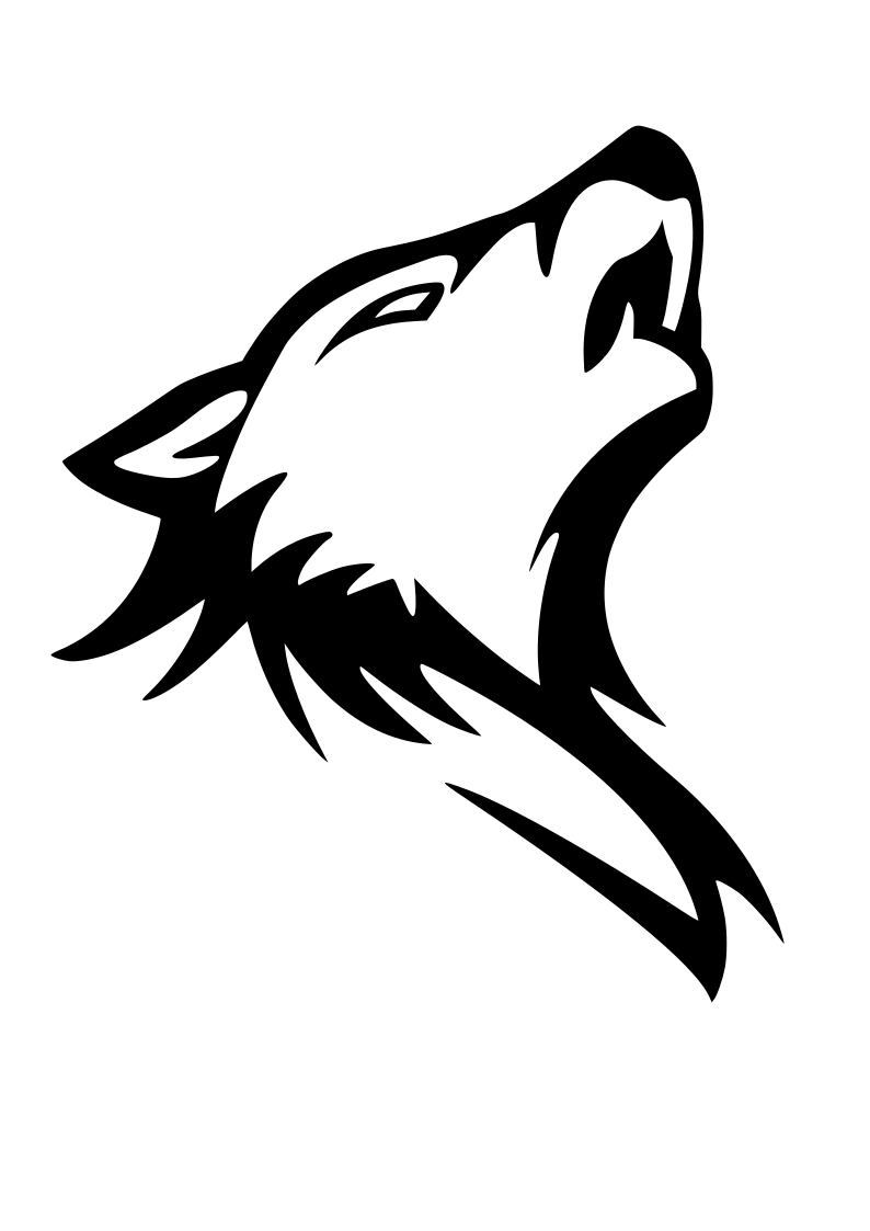 Aufkleber Vinylfolie Wolf